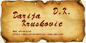 Darija Krušković vizit kartica